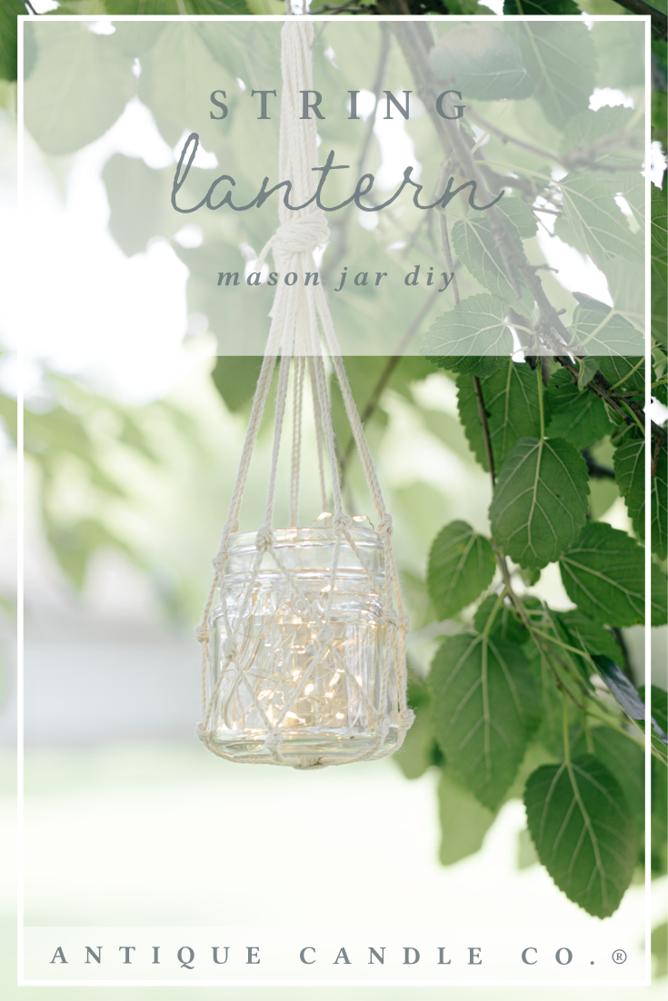 mason jar diy: string lantern