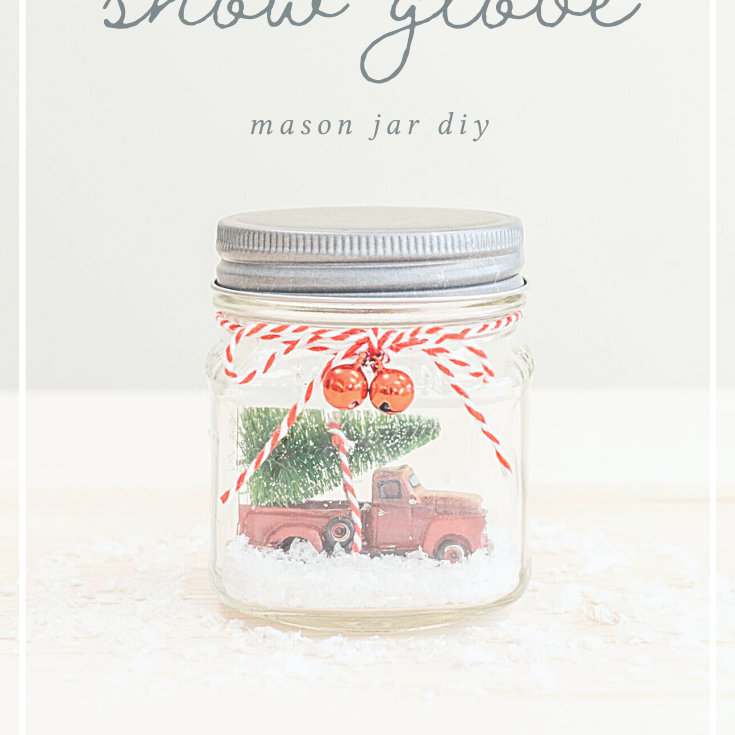 mason jar diy: vintage snow globe