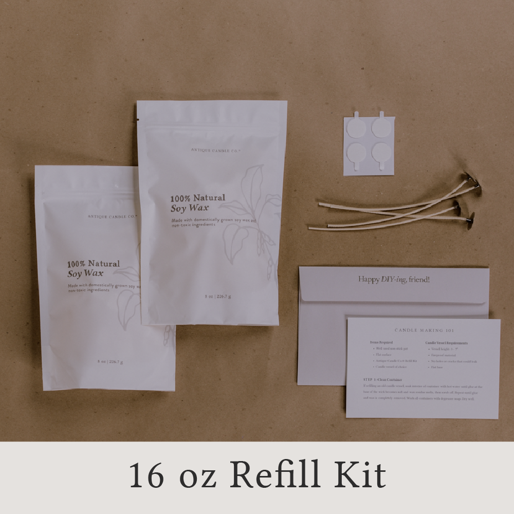 16oz Candle Refill Kit | The Vintage Wick
