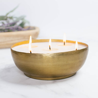 Lavender Vanilla Brass candle