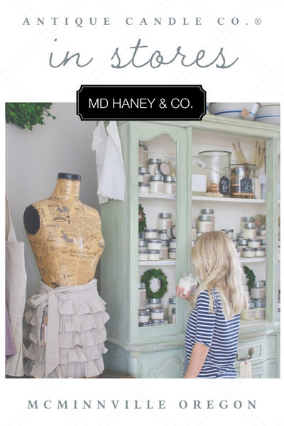 Antique Candle Co.® in stores: MD Haney + Co