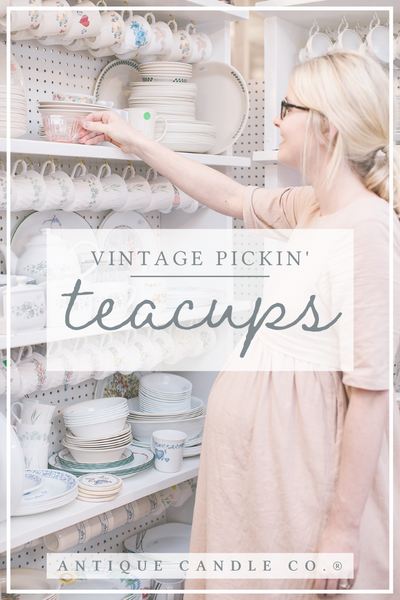 vintage pickin' + teacups!