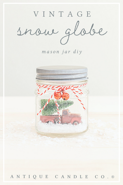 mason jar diy: vintage snow globe