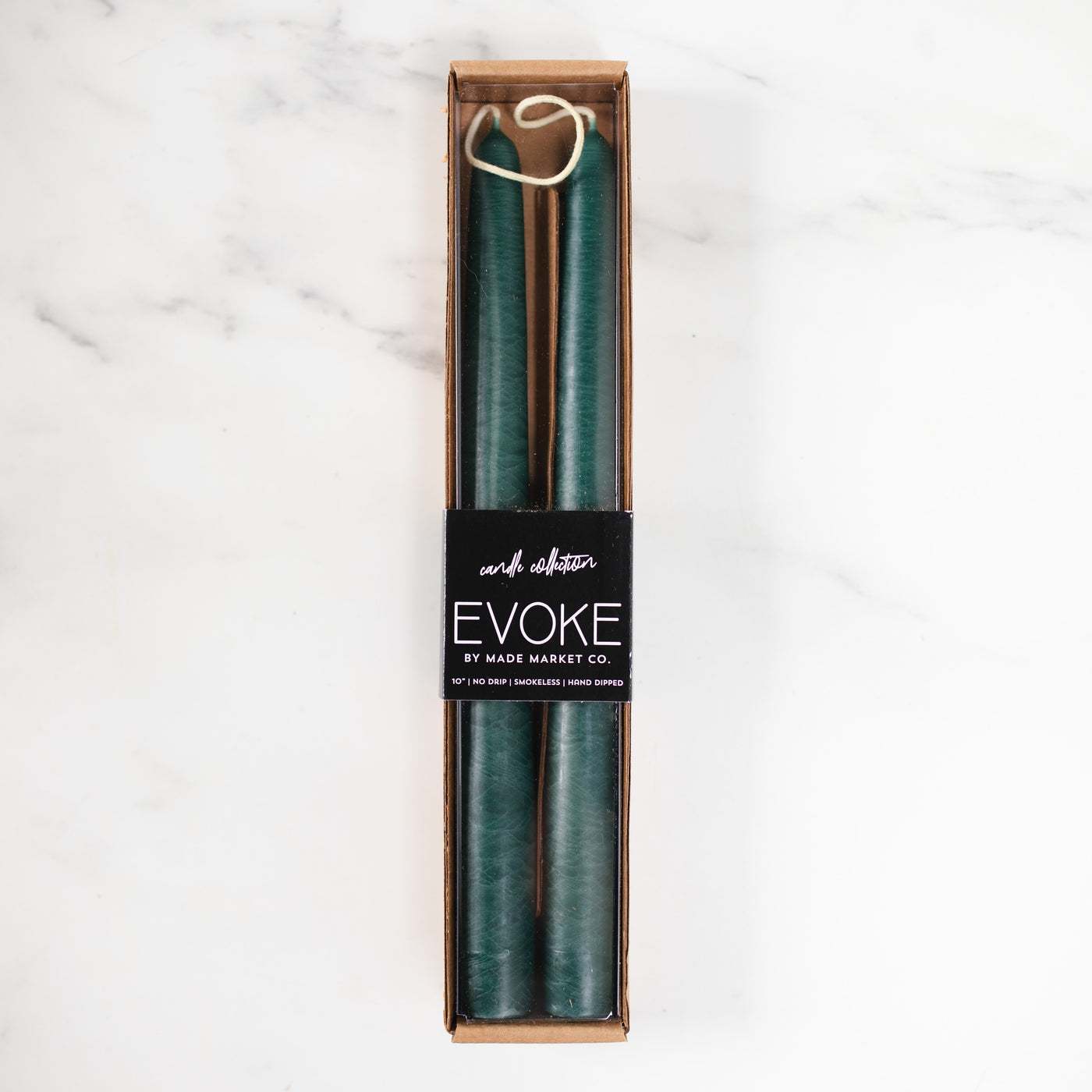 Forest Green Taper Candles