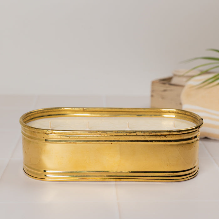 Pineapple Coconut - Brass Planter
