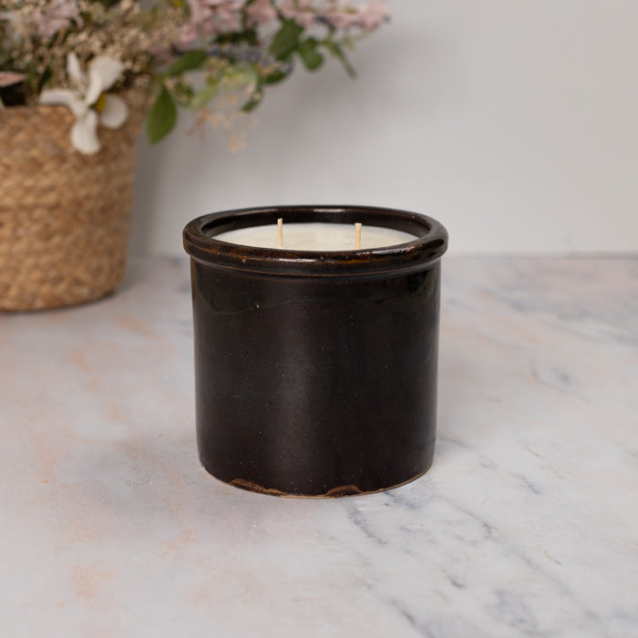 Fresh Cut Herbs - Brown Crock