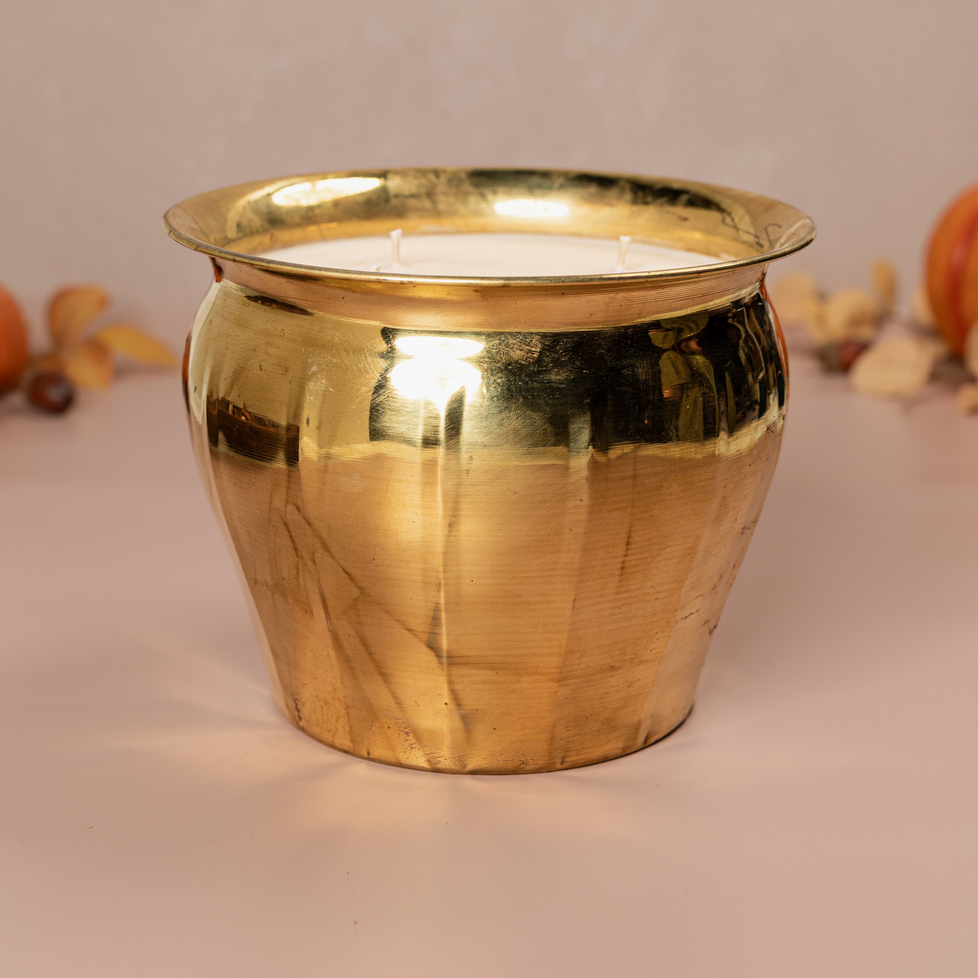 Pumpkin Spice - Brass Planter