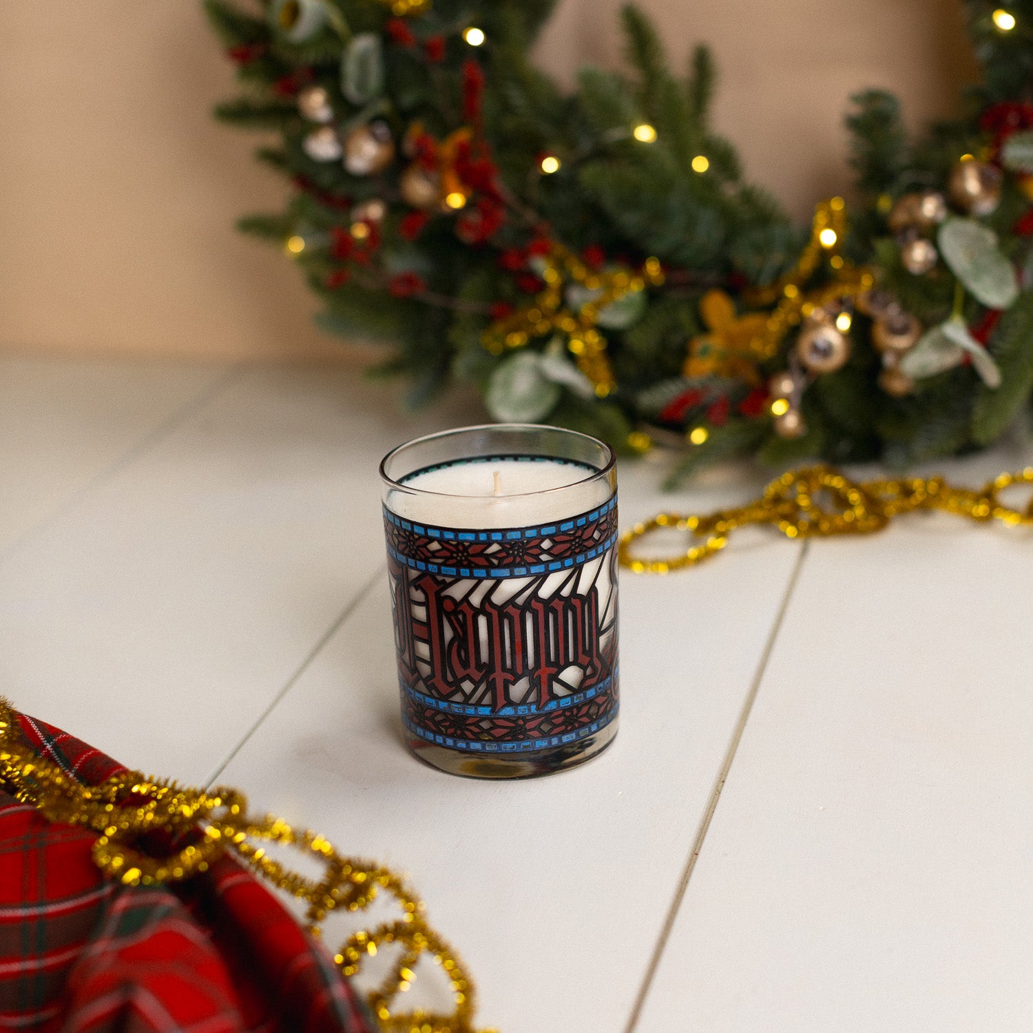 Vanilla Spice Latte - "Happy Holidays" Glass