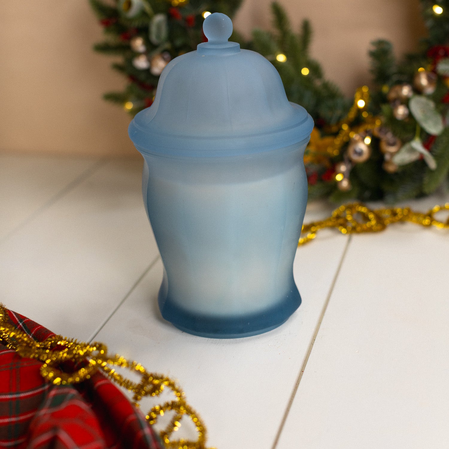 Good Tidings - Frosted Blue Candy Dish