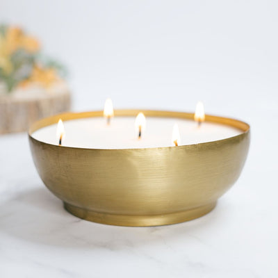 Cozy Cabin Brass Candle