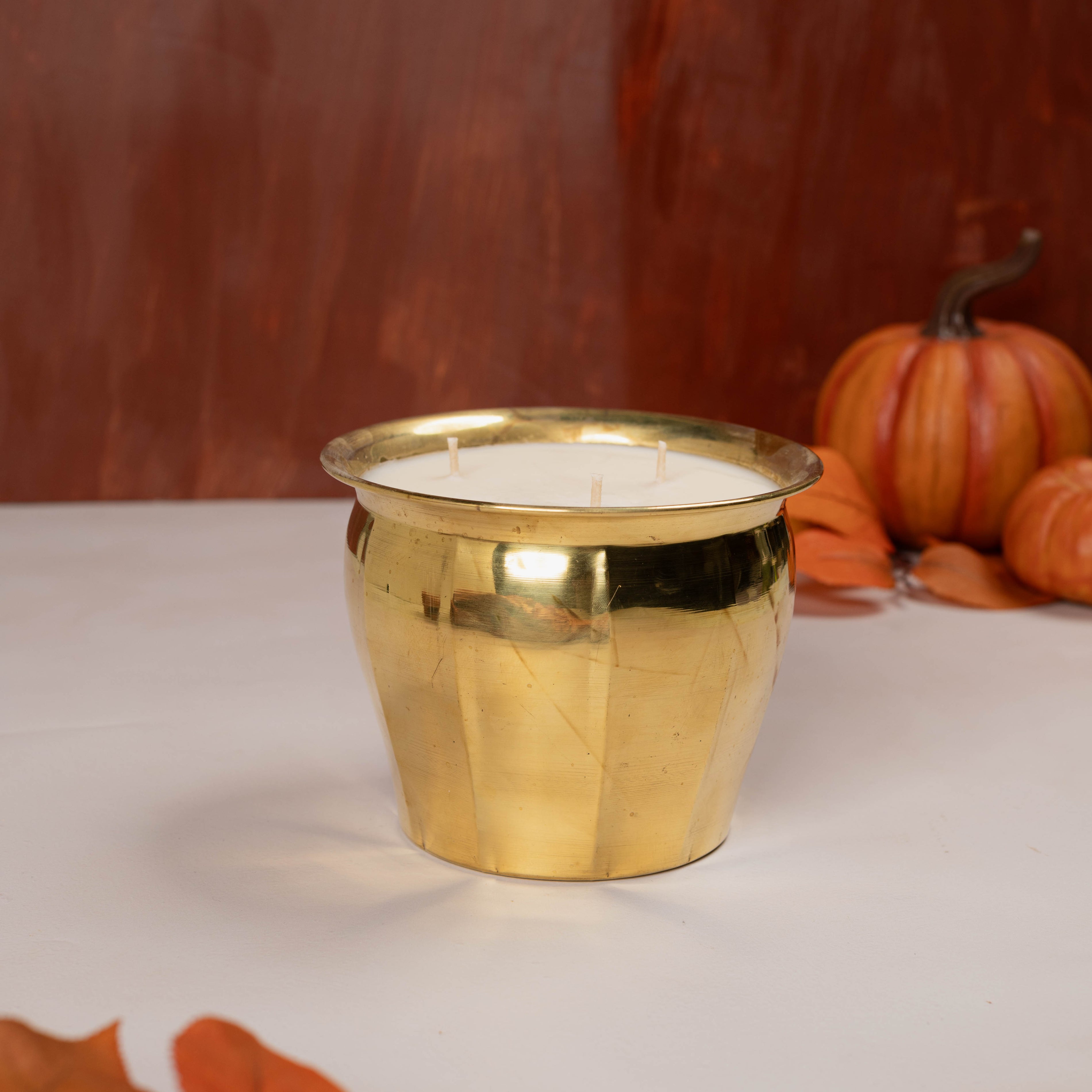 Spiced Cranberry - Brass Planter