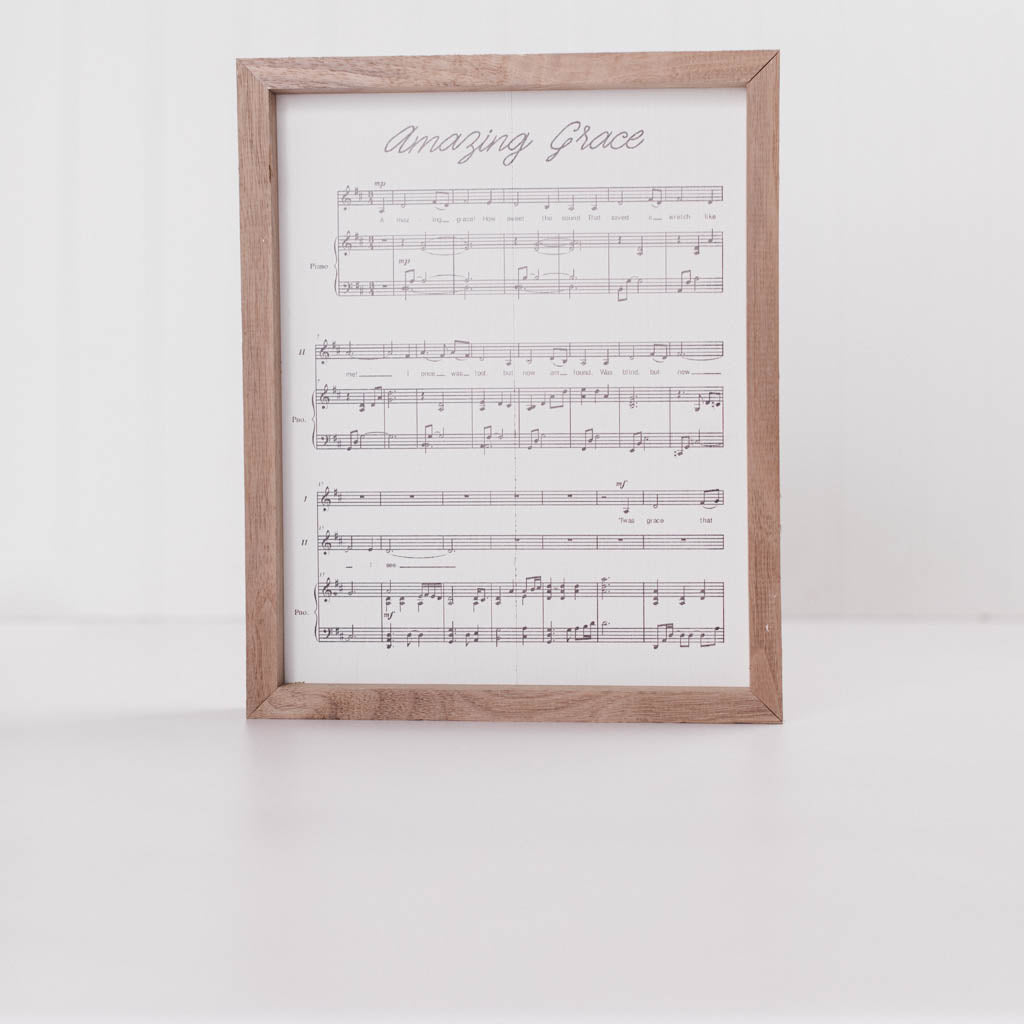 Amazing Grace Sheet Music Wall Décor