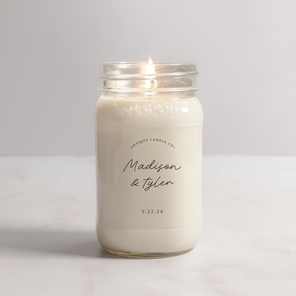 16 oz Custom Wedding Candles