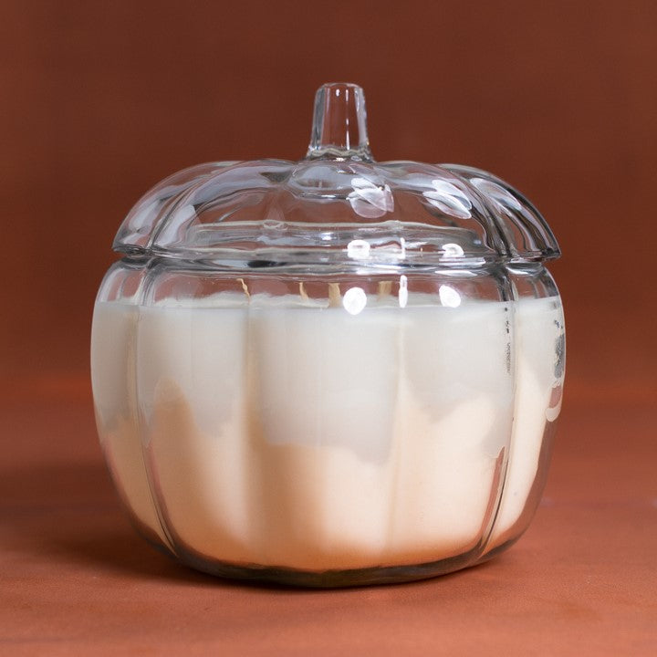 Glass Pumpkin candle