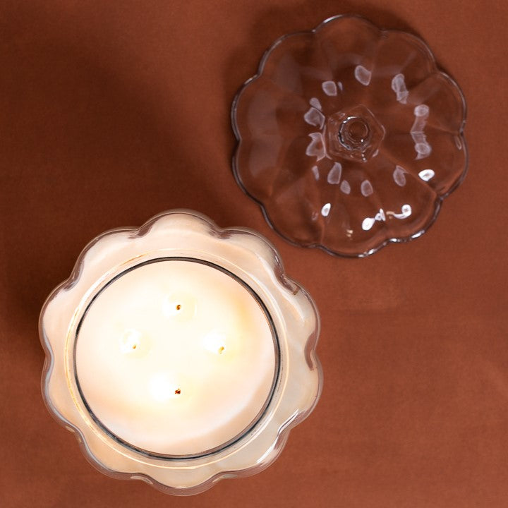 Glass Pumpkin candle
