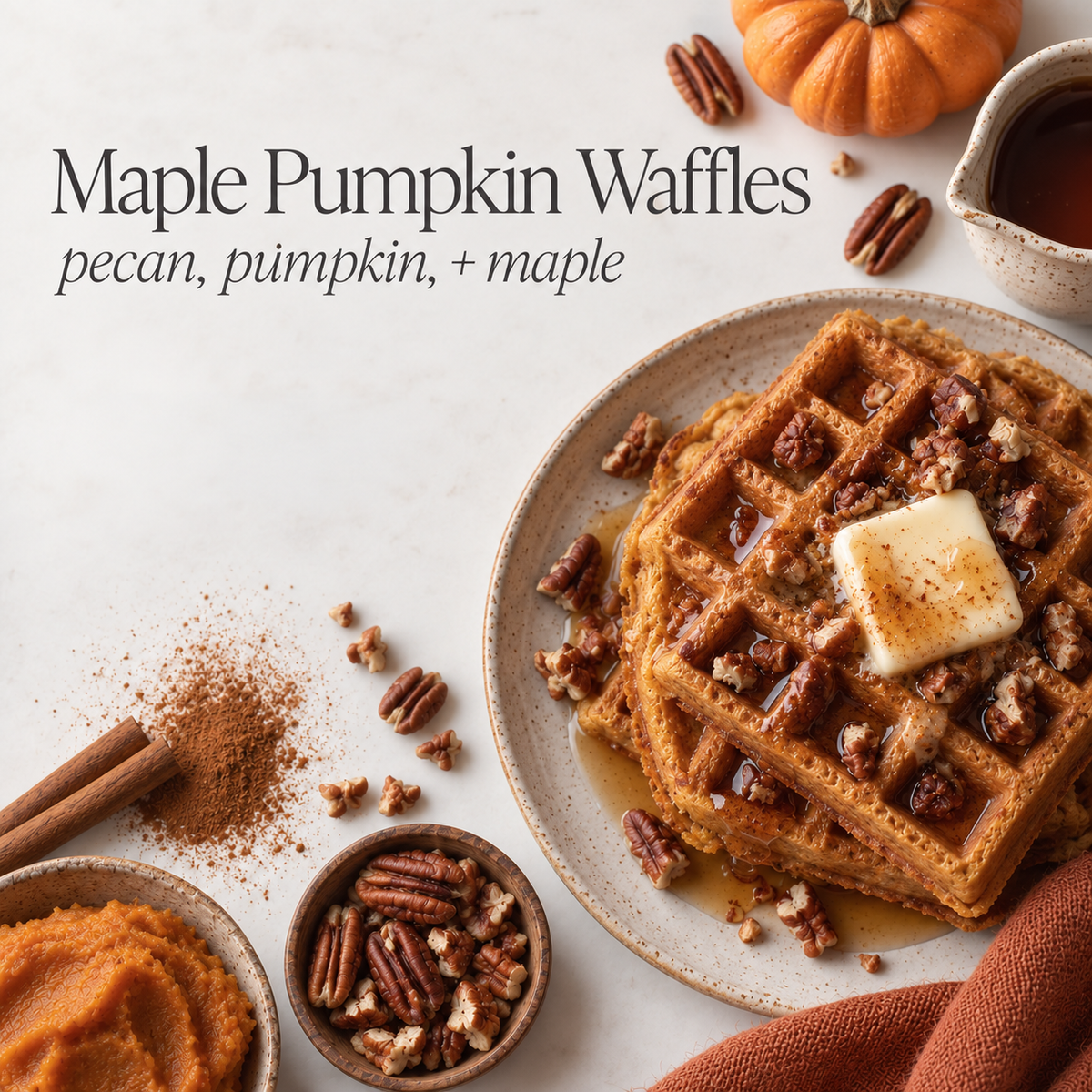 Maple Pumpkin Waffles