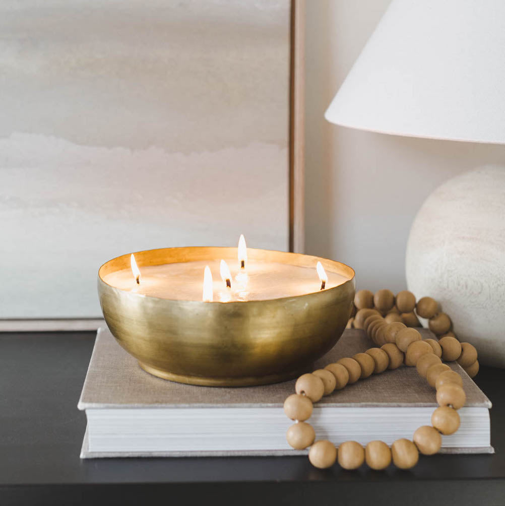 Autumn Woods Brass Candle