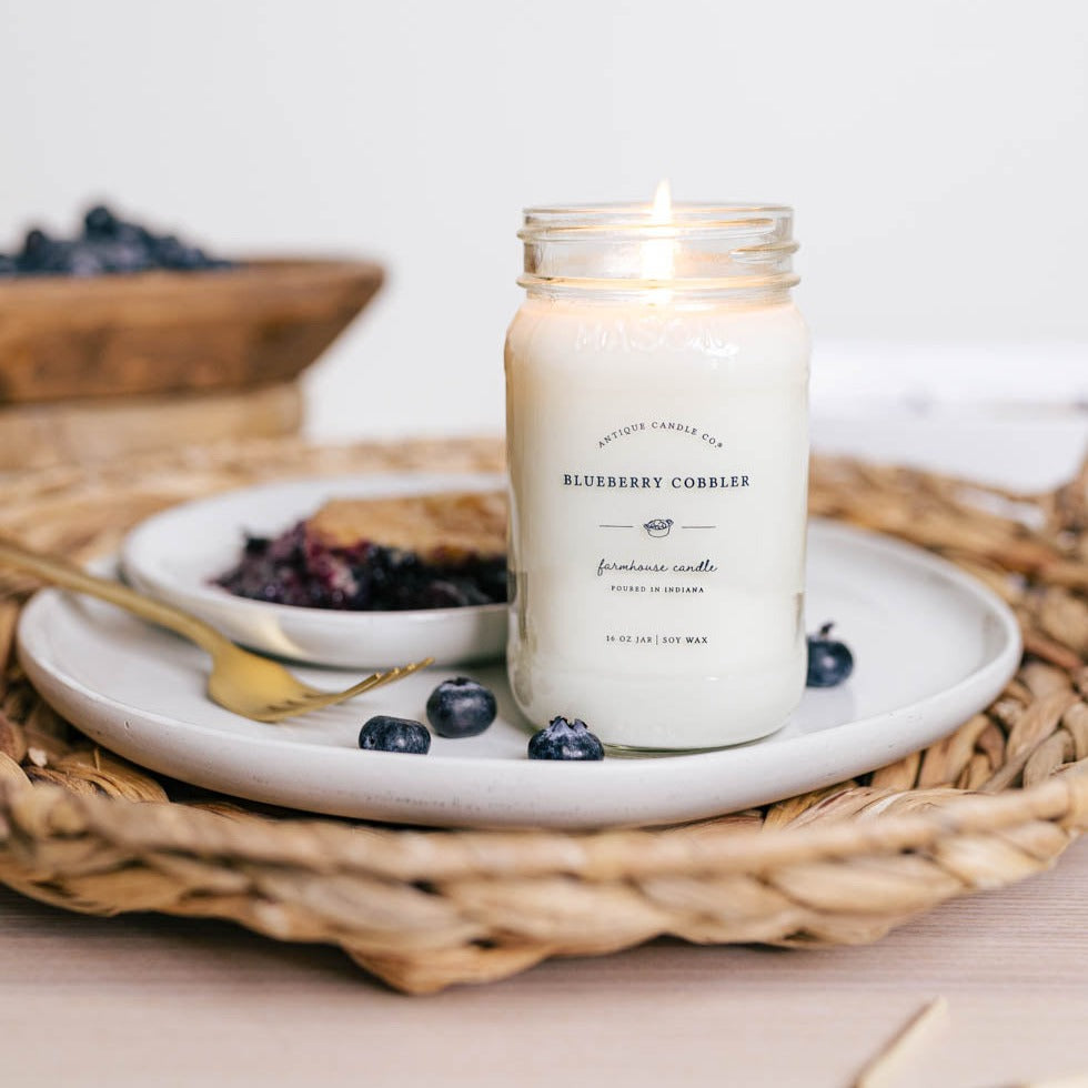 Blueberry Cobbler Candle - Hemp Wick - Waxhaw Candle Co.