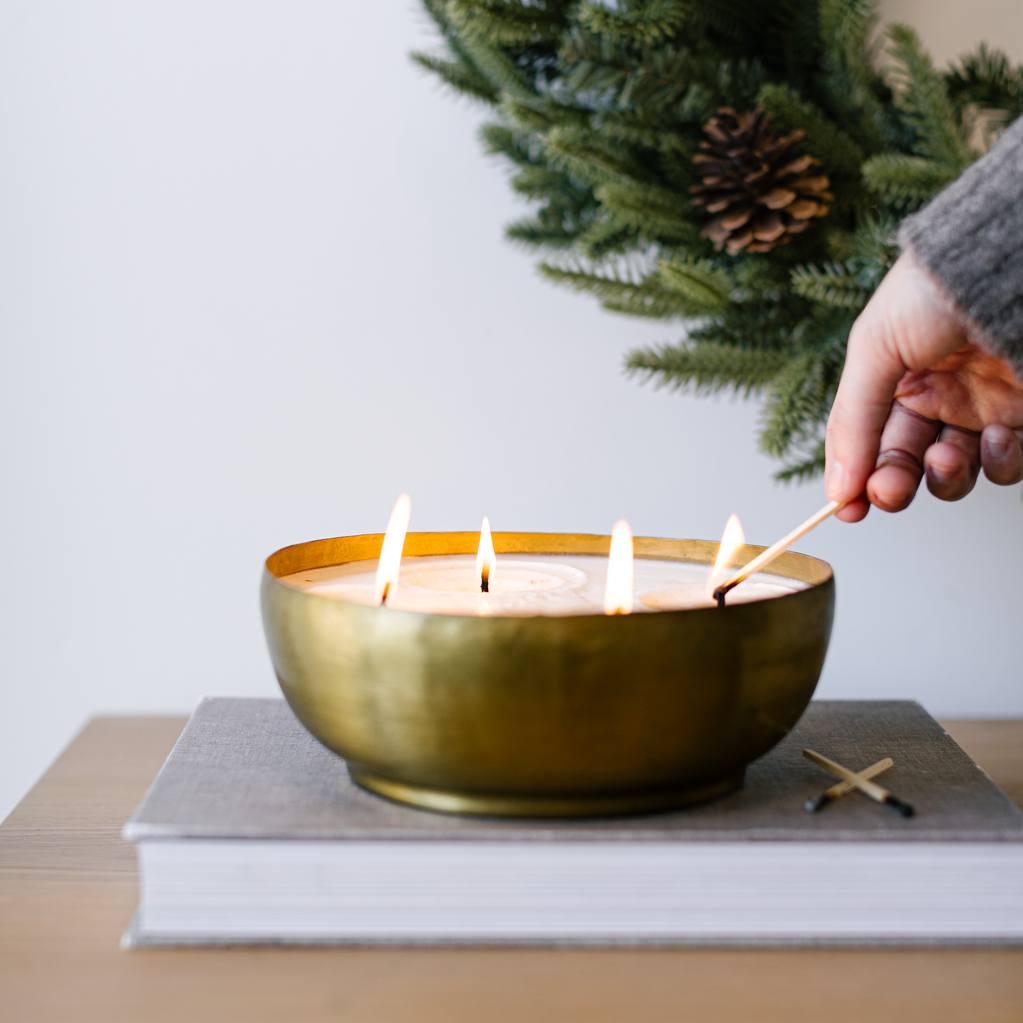 Limited Edition Brass Christmas candle
