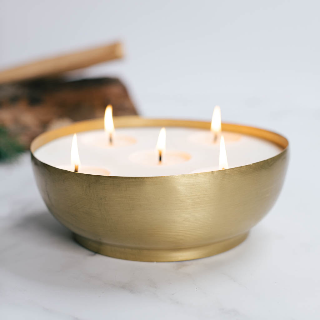 Fireside Brass Candle