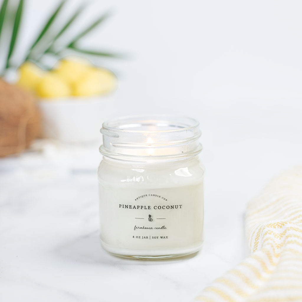 Pineapple Coconut 8 oz candle - Antique Candle Co.®️