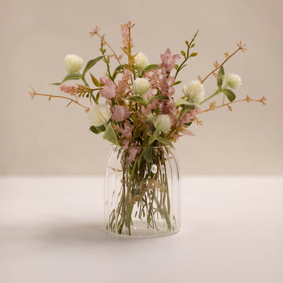 Glass Vase & Bouquet Bundle