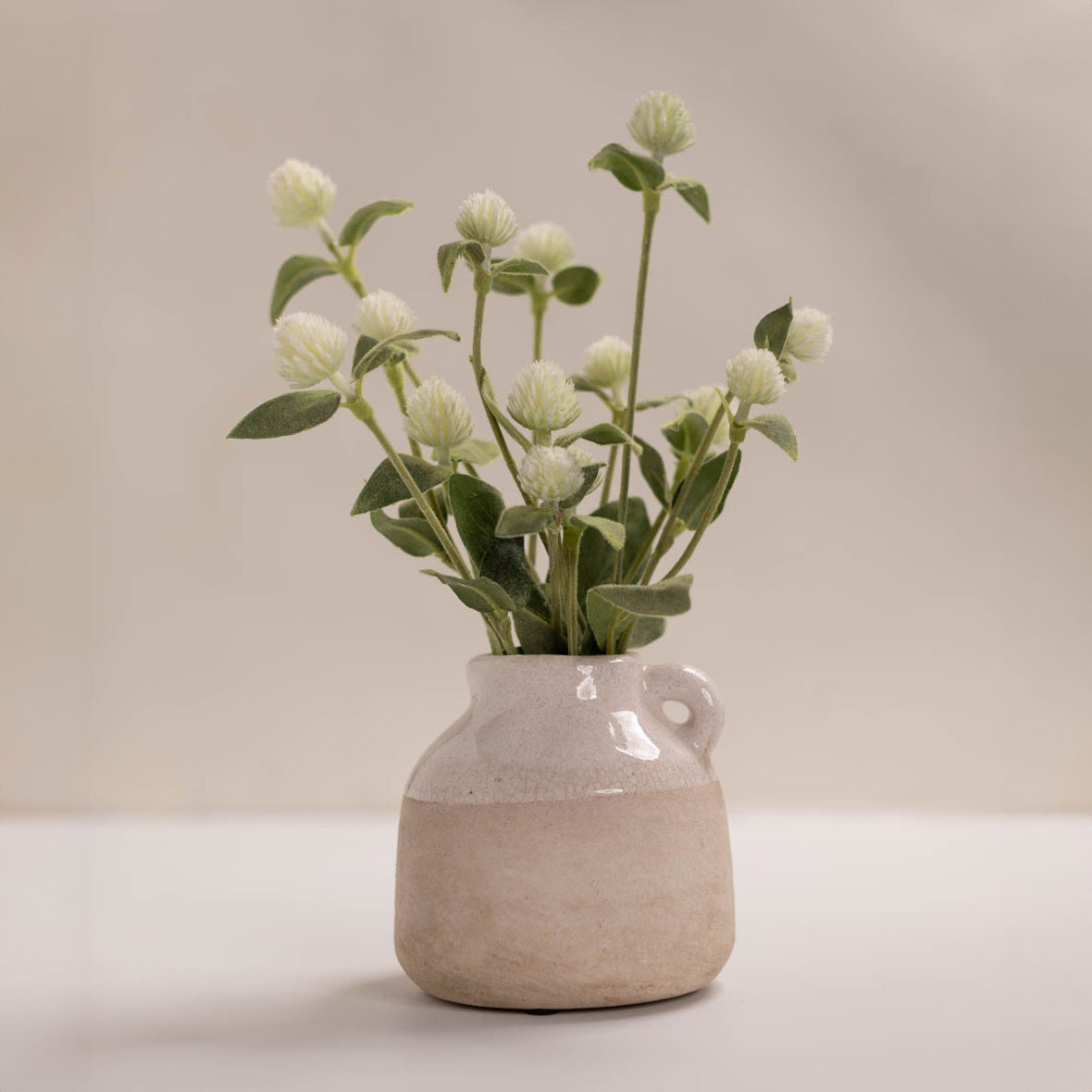 Pitcher Vase & Bouquet Bundle