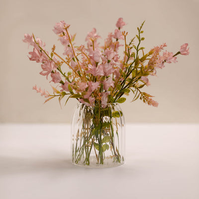 Glass Vase & Bouquet Bundle