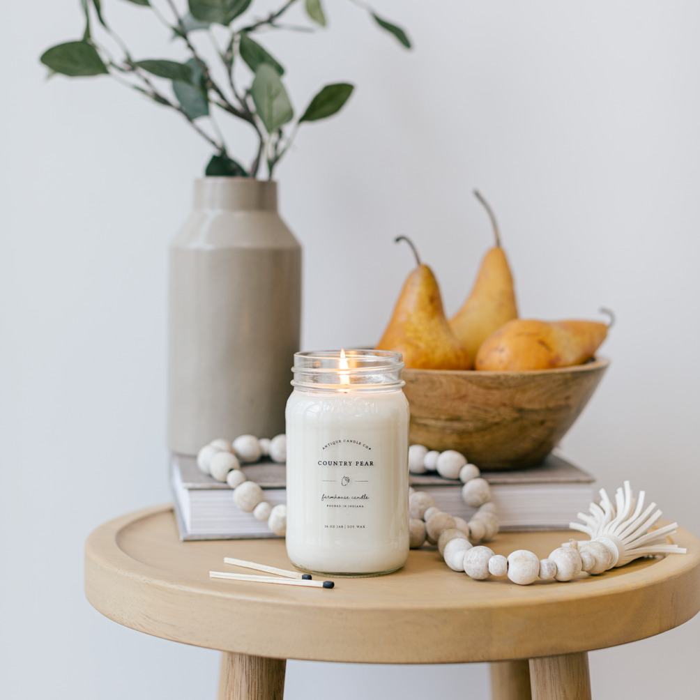 Soy Wax Mason Jar Candle - Country Pear - Thumbnail 2