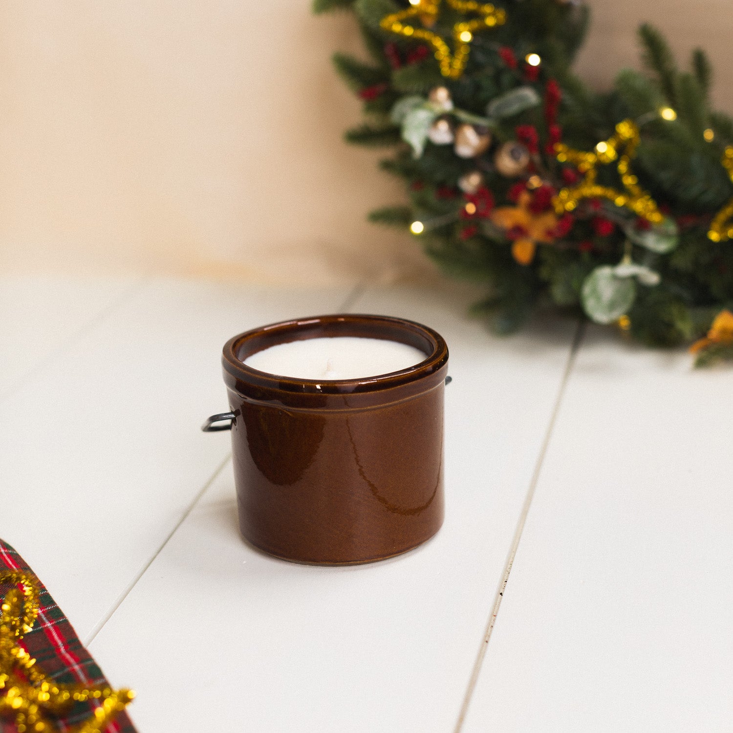 Peppermint Bark - Brown Crock