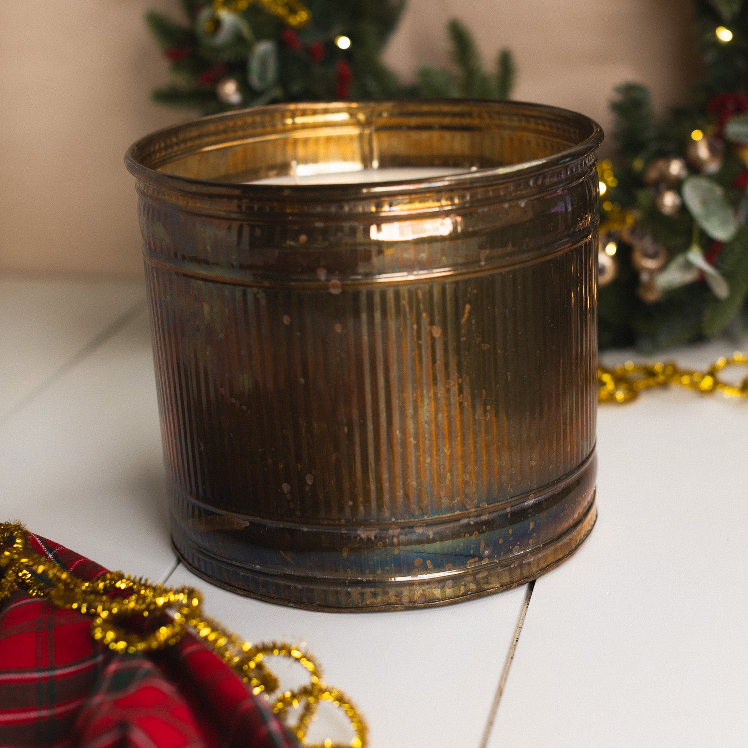 Christmas Day - Brass Planter