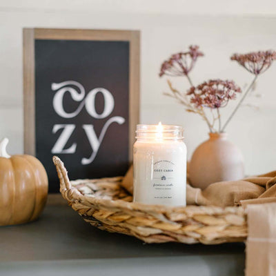 Cozy Sign & Candle Bundle