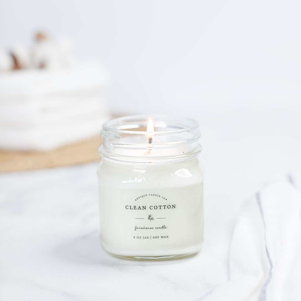 Clean Cotton 8 oz candle - Antique Candle Co.®️